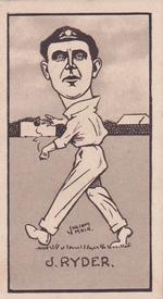 1926 R & J Hill Caricatures Of Famous Cricketers #9 Jack Ryder Front