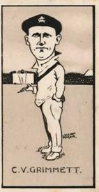 1926 R & J Hill Caricatures Of Famous Cricketers #11 Clarrie Grimmett Front