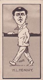 1926 R & J Hill Caricatures Of Famous Cricketers #12 Hunter Hendry Front
