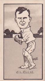 1926 R & J Hill Caricatures Of Famous Cricketers #14 Jack Ellis Front
