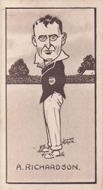 1926 R & J Hill Caricatures Of Famous Cricketers #15 Arthur Richardson Front