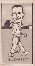 1926 R & J Hill Caricatures Of Famous Cricketers #16 Sam Everett Front