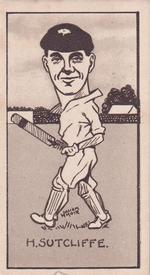 1926 R & J Hill Caricatures Of Famous Cricketers #18 Herbert Sutcliffe Front