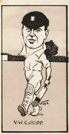 1926 R & J Hill Caricatures Of Famous Cricketers #32 Vallance Jupp Front