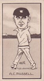 1926 R & J Hill Caricatures Of Famous Cricketers #38 Jack Russell Front