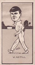 1926 R & J Hill Caricatures Of Famous Cricketers #42 William Astill Front