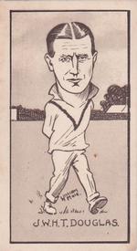 1926 R & J Hill Caricatures Of Famous Cricketers #44 Johnny Douglas Front