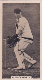 1928 J.Millhoff & Co Famous Test Cricketers #18 George Duckworth Front