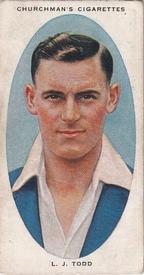 1936 Churchman's Cricketers #42 Leslie Todd Front