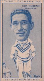 1950 Carreras Cigarettes 50 Famous Cricketers #12 Tom Goddard Front
