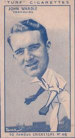 1950 Carreras Cigarettes 50 Famous Cricketers #46 John Wardle Front