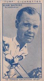 1950 Carreras Cigarettes 50 Famous Cricketers #47 Alan Watkins Front