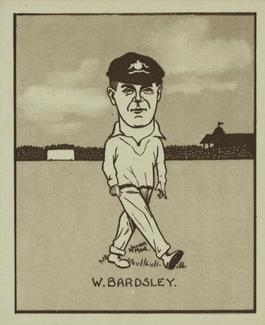 1926 R & J Hill Caricatures Of Famous Cricketers (Large) #3 Warren Bardsley Front