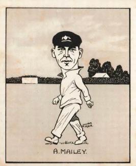 1926 R & J Hill Caricatures Of Famous Cricketers (Large) #10 Arthur Mailey Front