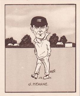 1926 R & J Hill Caricatures Of Famous Cricketers (Large) #19 John Hearne Front