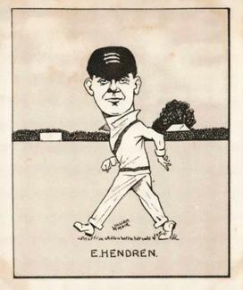 1926 R & J Hill Caricatures Of Famous Cricketers (Large) #20 Patsy Hendren Front