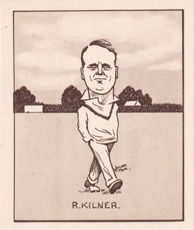 1926 R & J Hill Caricatures Of Famous Cricketers (Large) #22 Roy Kilner Front