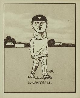 1926 R & J Hill Caricatures Of Famous Cricketers (Large) #31 William Whysall Front