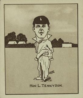 1926 R & J Hill Caricatures Of Famous Cricketers (Large) #46 Lionel Tennyson Front