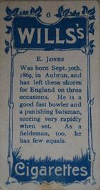 1903 Wills's Cricketers #6 Ernie Jones Back