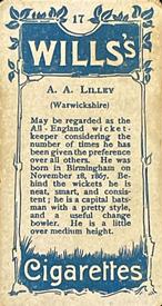 1903 Wills's Cricketers #17 Dick Lilley Back