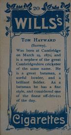 1903 Wills's Cricketers #20 Tom Hayward Back