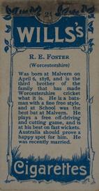 1903 Wills's Cricketers #21 Reginald Foster Back