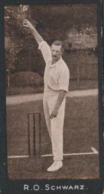 1912 F & J Smith Series Of 50 Cricketers #39 Reggie Schwarz Front