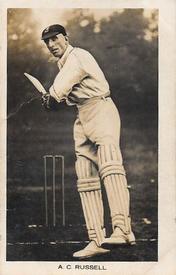 1922 Amalgamated Press The Boys Realm Famous Cricketers #10 Albert Russell Front
