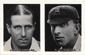 1922 Amalgamated Press Young Britain Favourite Cricketers - Uncut Pairs #3/4 J.W.H.T. Douglas / A. G. Russell Front