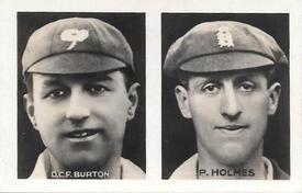 1922 Amalgamated Press Young Britain Favourite Cricketers - Uncut Pairs #5/6 D.C.F. Burton / P. Holmes Front