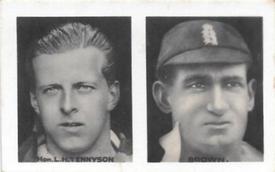 1922 Amalgamated Press Young Britain Favourite Cricketers - Uncut Pairs #7/8 Hon. L.H. Tennyson / Brown Front