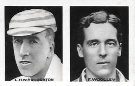 1922 Amalgamated Press Young Britain Favourite Cricketers - Uncut Pairs #13/14 L.H.W. Troughton / F. Woolley Front