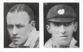 1922 Amalgamated Press Young Britain Favourite Cricketers - Uncut Pairs #15/16 A.W. Carr / G. Gunn Front