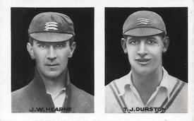 1922 Amalgamated Press Young Britain Favourite Cricketers - Uncut Pairs #23/24 J.W. Hearne / T.J. Durston Front