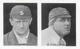 1922 Amalgamated Press Young Britain Favourite Cricketers - Uncut Pairs #27/28 H.T.W. Hardinge / G. Collins Front