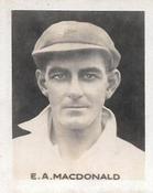 1922 Amalgamated Press Young Britain Favourite Cricketers #25 Edgar Macdonald Front