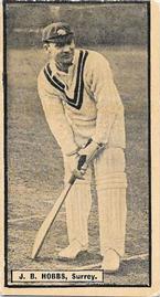 1926 D.C.Thompson The Worlds Best Cricketers (Rover) #1 Jack Hobbs Front