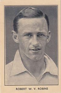 1932 Amalgamated Press Australian & English Cricket Stars #13 Robert W.V. Robins Front