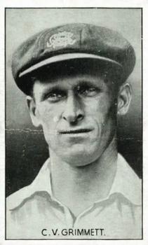 1934 Amalgamated Press Test Match Favourites (Singles) #NNO Clarrie Grimmett Front