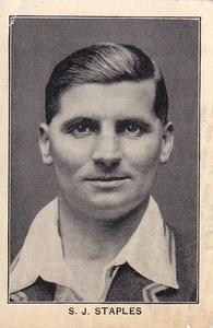 1928 Amalgamated Press England's Test Match Cricketers #12 Sam Staples Front