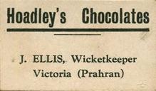 1928 Hoadley's Cricketers #NNO Jack Ellis Back