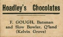 1928 Hoadley's Cricketers #NNO Frank Gough Back