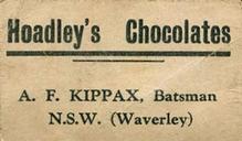 1928 Hoadley's Cricketers #NNO Alan Kippax Back