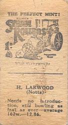 1932 Allen's Cricketers (Steam Rollers) #NNO Harold Larwood Back