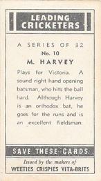 1948 Nabisco Leading Cricketers #10 Merv Harvey Back