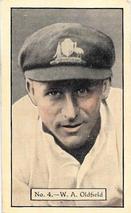 1934-35 Allen's Cricketers #4 Bert Oldfield Front