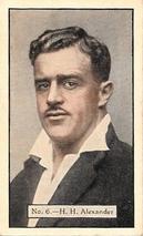 1934-35 Allen's Cricketers #6 Harry Alexander Front