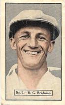 1936-37 Allen's Cricketers #1 Don Bradman Front