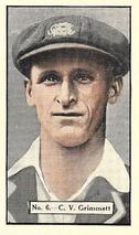 1936-37 Allen's Cricketers #6 Clarrie Grimmett Front
